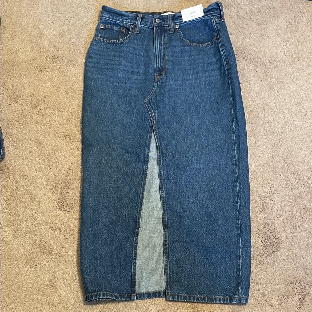 Women’s Long Blue Denim Skirt